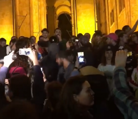 პარლამენტთან ვითარება უმართავია – აქციის მონაწილეებსა და სპეცრაზმელებს შორის ხელჩართული ჩხუბია