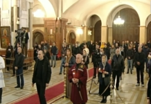 სამების ტაძარში ეპისკოპოსები ხარების ლიტურგიას აღავლენენ