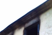 ზუგდიდში, კოსტავას ქუჩაზე ნუკრი შელიას საცხოვრებელი სახლი დაიწვა (PHOTO)