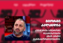 “რეპრესიების განმახორციელებელი კულტურის სფეროში” გიორგი კალანდია MONA.GE-ს მერვე სიაში მოხვდა