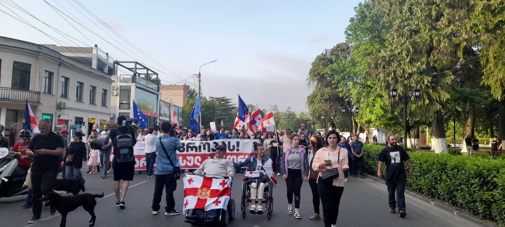 კი ევროპას, არა რუსულ კანონს! დღეს ზუგდიდში ისევ გაპროტესტეს რუსული კანონი