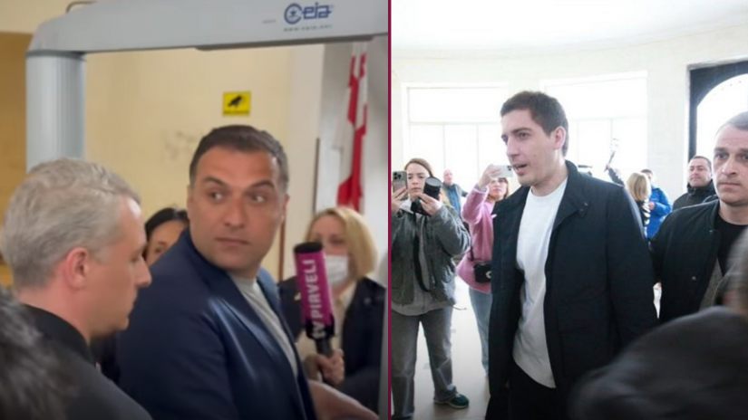 ბესელია და დგებუაძე ბათუმის საქალაქო სასამართლოში საპროტესტო შეძახილებით შეაცილეს