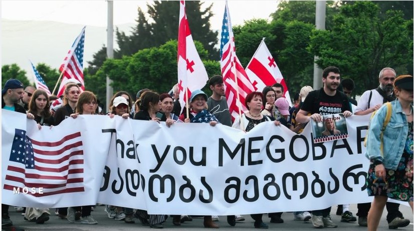 მარში “მადლობა მეგობარს” 11 მაისს აშშ-ის საელჩოსთან დასრულდა