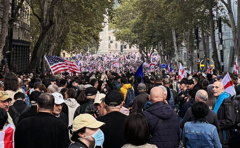 მოქალაქეები პრეზიდენტის სასახლის ეზოში შევიდნენ – ადგილზეა სპეცრაზმი