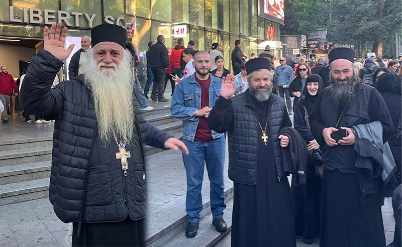 საპროტესტო მარშს სასულიერო პირებიც შეუერთდნენ