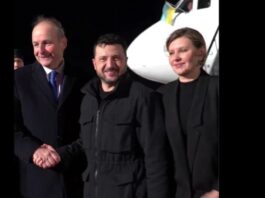 ვოლოდიმირ ზელენსკი დუბლინში ჩავიდა