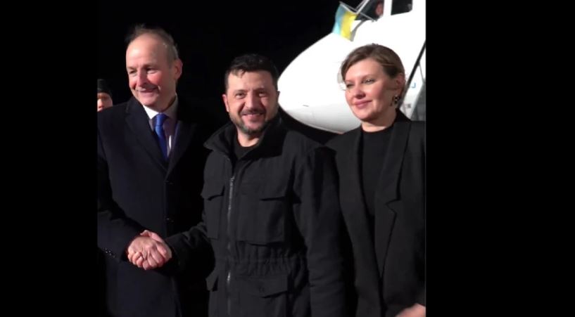 ვოლოდიმირ ზელენსკი დუბლინში ჩავიდა